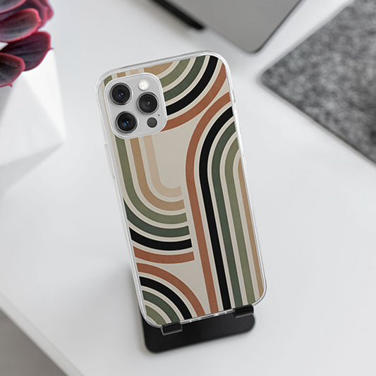 Rainbow Lines Printed Silicone case