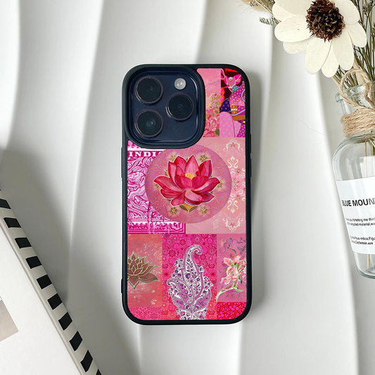 Pink Lotus Printed Protective Case