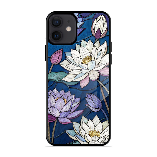 Water Lilly Printed Protective Phone Cover for iPhone 12 Mini