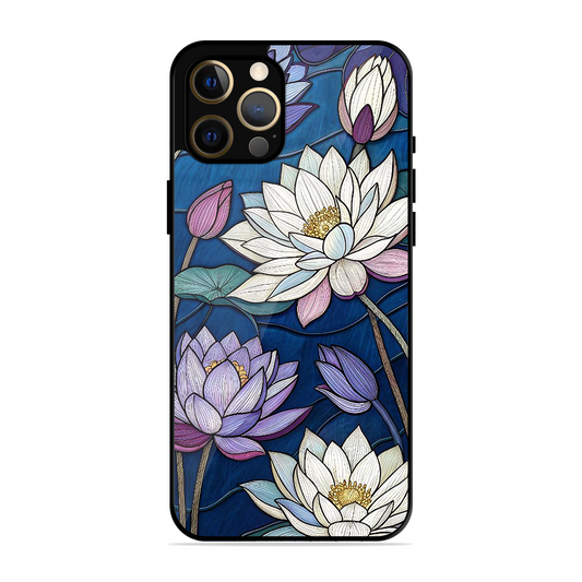 Water Lilly Printed Protective Phone Cover for iPhone 12 Pro Max