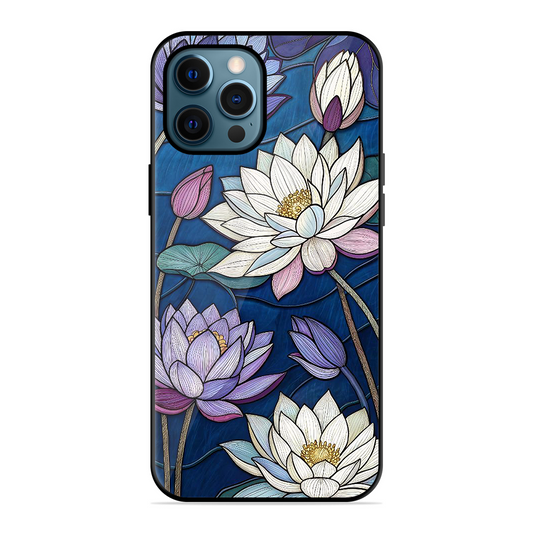 Water Lilly Printed Protective Phone Cover for iPhone 12 Pro