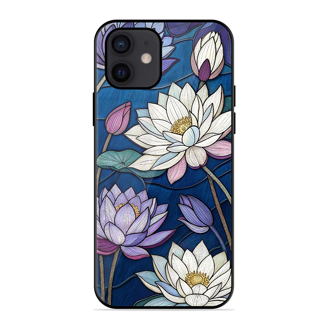 Water Lilly Printed Protective Phone Cover for iPhone 12