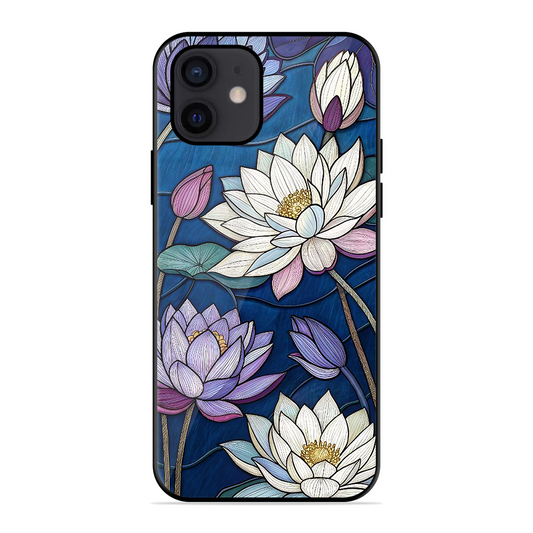 Water Lilly Printed Protective Phone Cover for iPhone 12