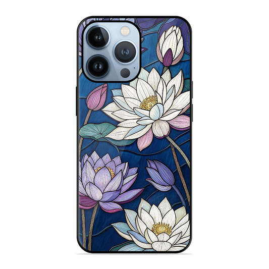 Water Lilly Printed Protective Phone Cover for iPhone 13 Pro Max