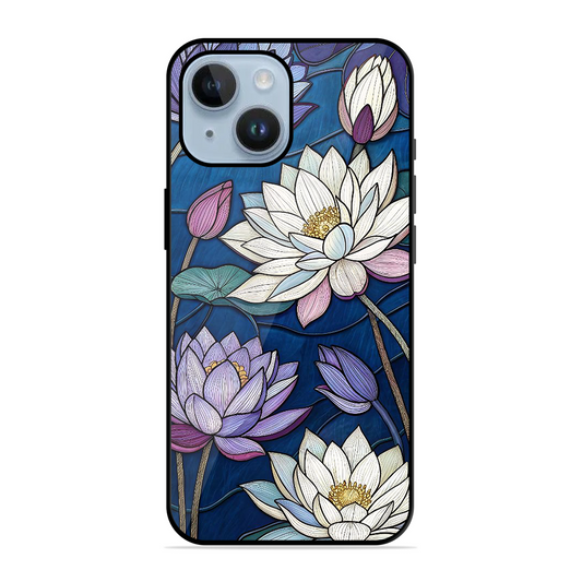 Water Lilly Printed Protective Phone Cover for iPhone 14 Plus