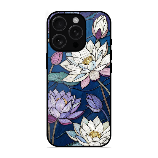 Water Lilly Printed Protective Phone Cover for iPhone 16 Pro