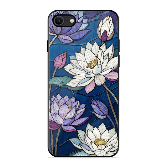 Water Lilly Printed Protective Phone Cover for iPhone SE 2020