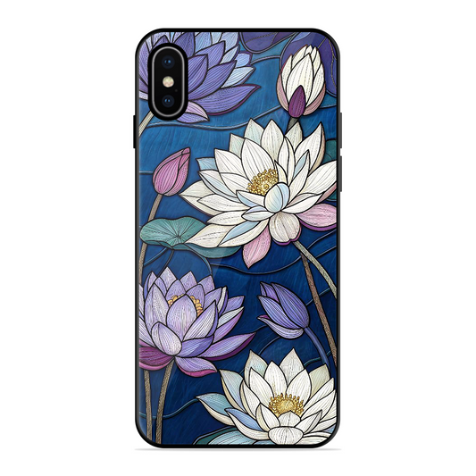 Water Lilly Printed Protective Phone Cover for iPhone X