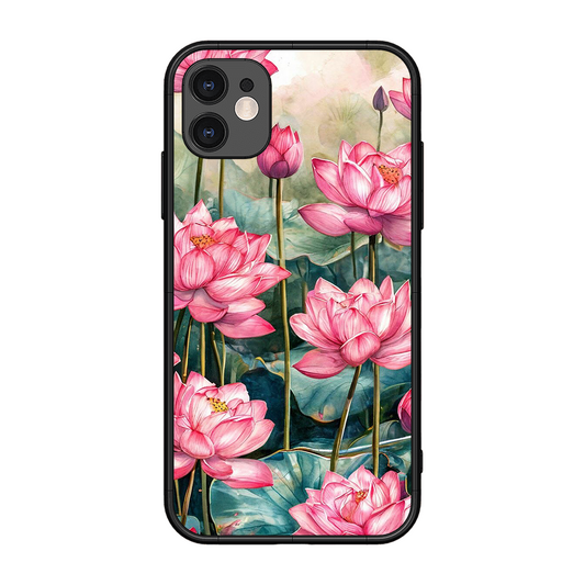 Lotus Pink Printed Protective Phone Cover for iPhone 11