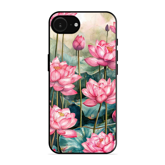 Lotus Pink Printed Protective Phone Cover for iPhone 16e