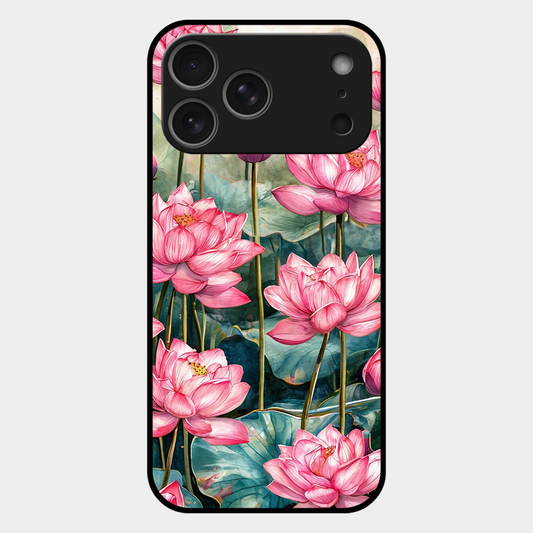 Lotus Pink Printed Protective Phone Cover for iPhone 17 Pro Max