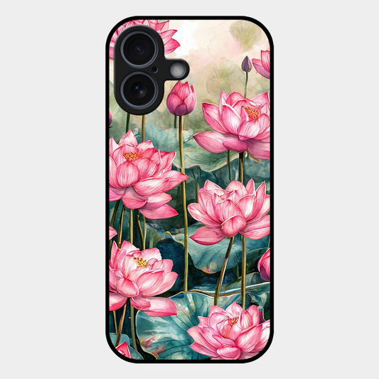 Lotus Pink Printed Protective Phone Cover for iPhone 17