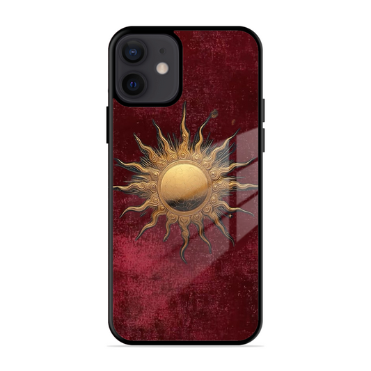 Vibrant Artistic Sun Printed Protective Phone Cover for iPhone 12 Mini