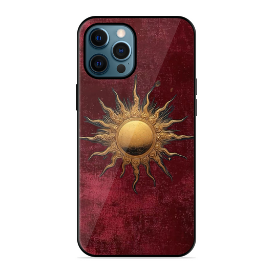 Vibrant Artistic Sun Printed Protective Phone Cover for iPhone 12 Pro