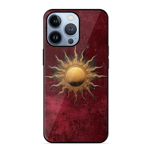 Vibrant Artistic Sun Printed Protective Phone Cover for iPhone 13 Pro Max