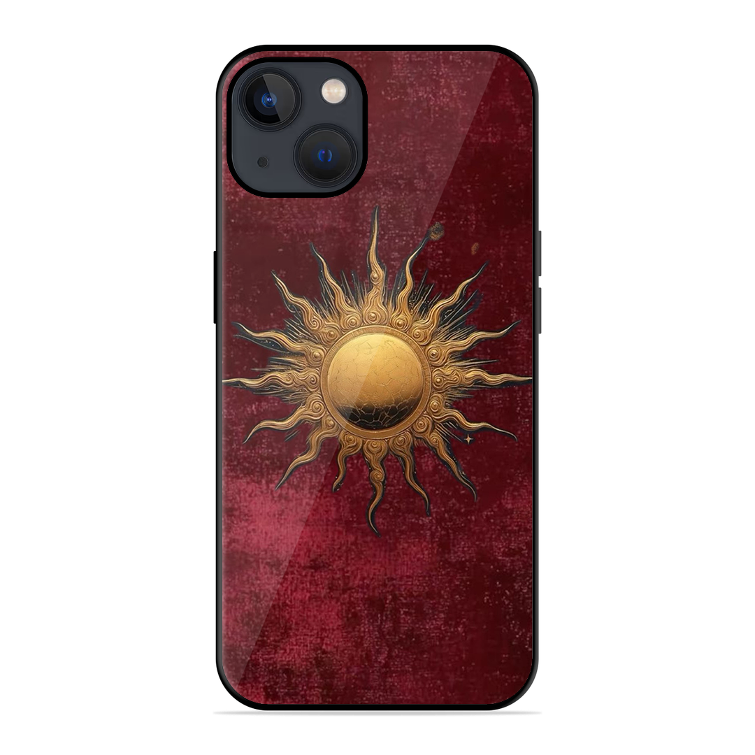 Vibrant Artistic Sun Printed Protective Phone Cover for iPhone 13