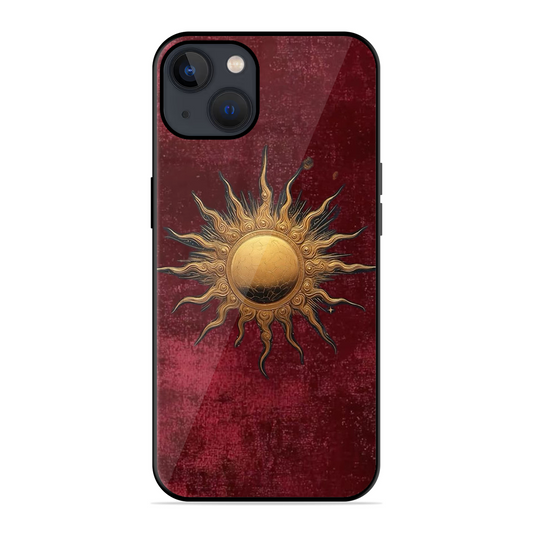 Vibrant Artistic Sun Printed Protective Phone Cover for iPhone 13