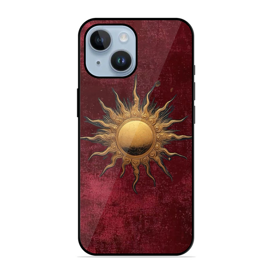 Vibrant Artistic Sun Printed Protective Phone Cover for iPhone 14 Plus