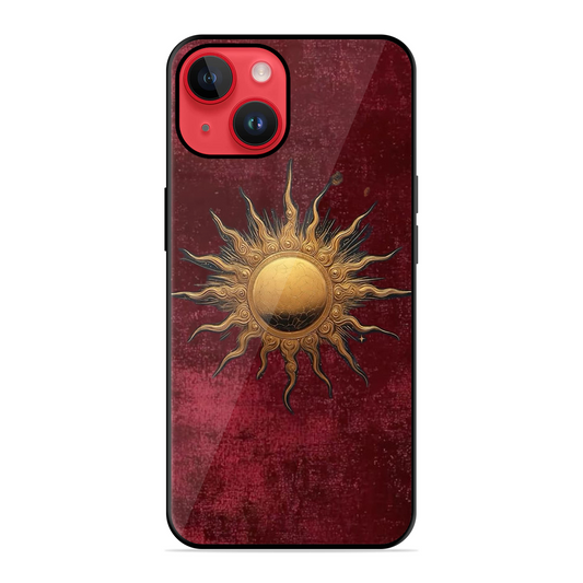 Vibrant Artistic Sun Printed Protective Phone Cover for iPhone 14