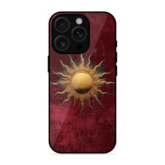 Vibrant Artistic Sun Printed Protective Phone Cover for iPhone 16 Pro Max