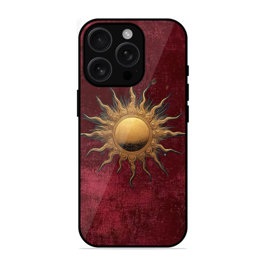 Vibrant Artistic Sun Printed Protective Phone Cover for iPhone 16 Pro