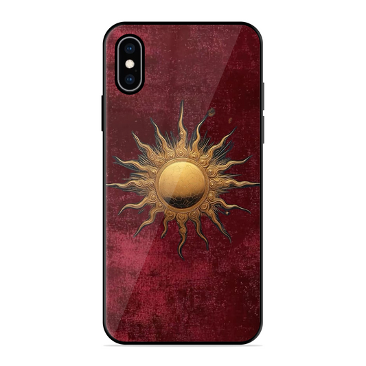 Vibrant Artistic Sun Printed Protective Phone Cover for iPhone XS Max