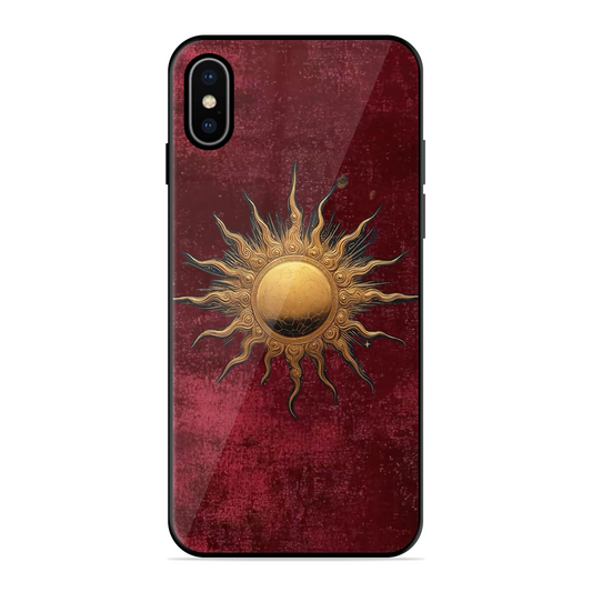 Vibrant Artistic Sun Printed Protective Phone Cover for iPhone X