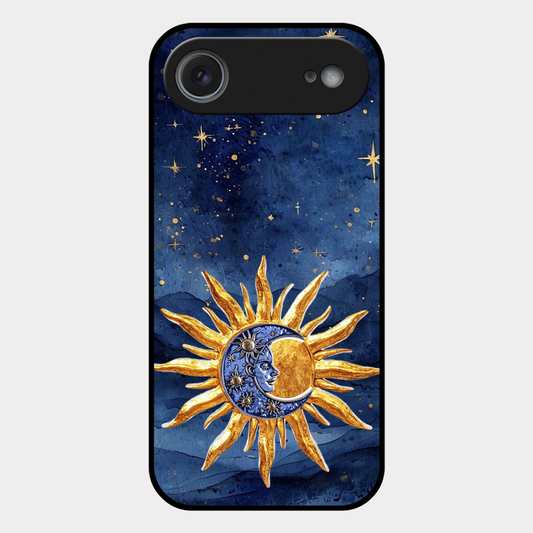Vibrant Artistic Sun and Stars Printed Protective Phone Cover for iPhone Air