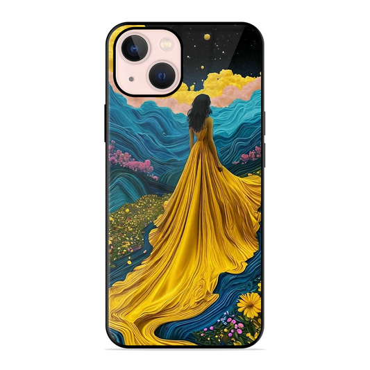 Blossom Girl Printed Protective Phone Cover for iPhone 13 Mini