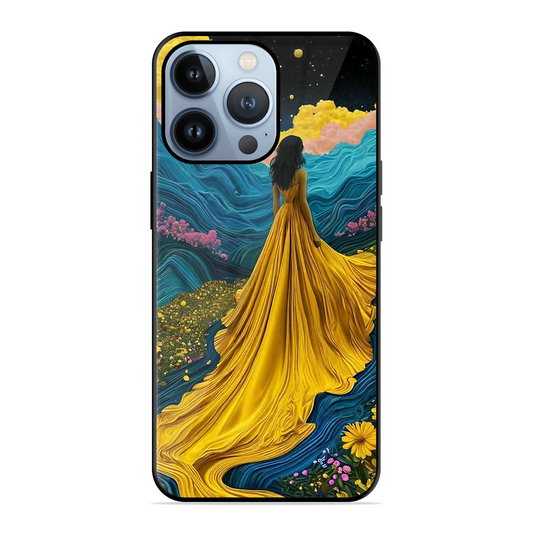 Blossom Girl Printed Protective Phone Cover for iPhone 13 Pro