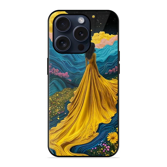 Blossom Girl Printed Protective Phone Cover for iPhone 15 Pro Max