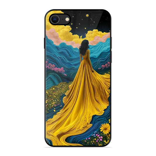 Blossom Girl Printed Protective Phone Cover for iPhone SE 2020