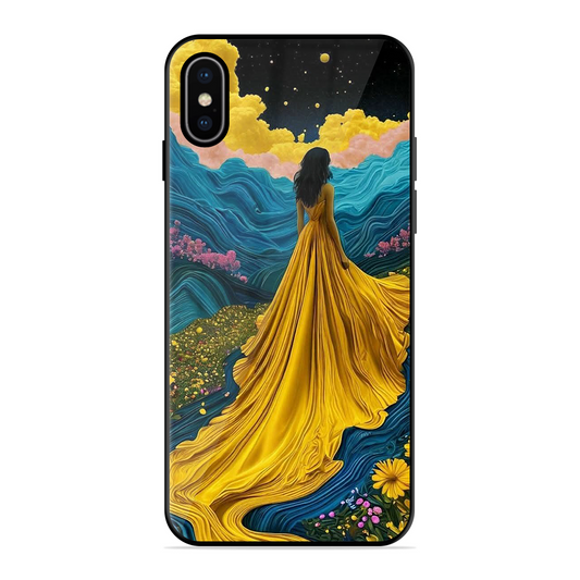 Blossom Girl Printed Protective Phone Cover for iPhone X