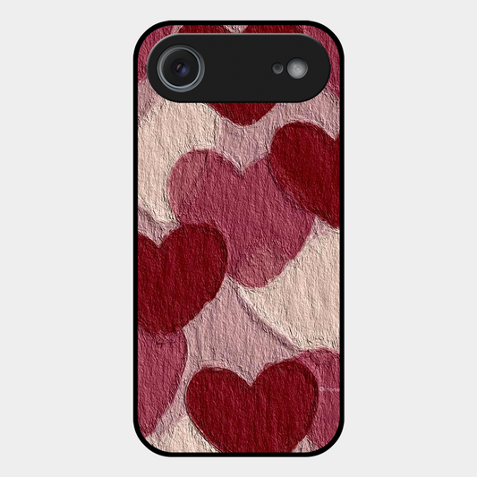 Maroon Hearts Printed Protective Phone Cover for iPhone Air