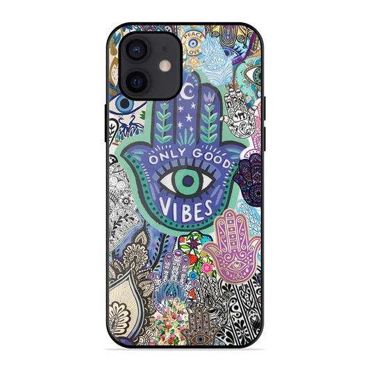 Only Good Vibes Printed Protective Phone Cover for iPhone 12