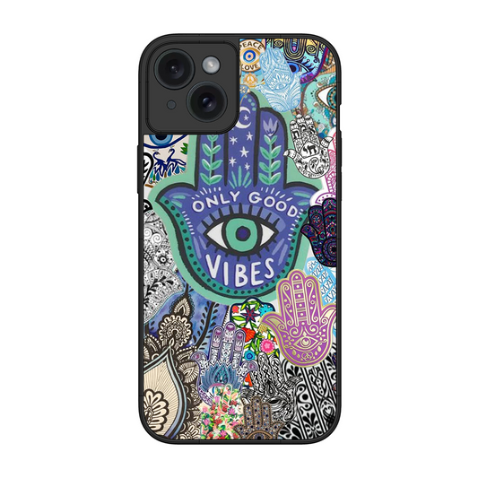 Only Good Vibes Printed Protective Phone Cover for iPhone 15 Plus