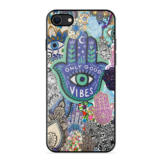 Only Good Vibes Printed Protective Phone Cover for iPhone SE 2020