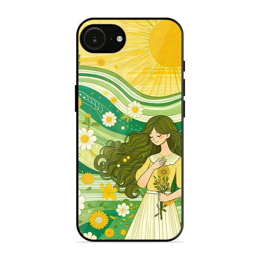 Floral Girl Printed Protective Phone Cover for iPhone 16e