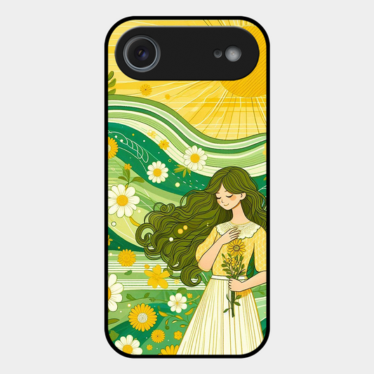 Floral Girl Printed Protective Phone Cover for iPhone Air