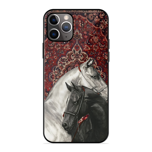 White Black Unicorn Printed Protective Phone Cover for iPhone 11 Pro