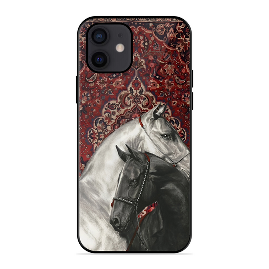 White Black Unicorn Printed Protective Phone Cover for iPhone 12