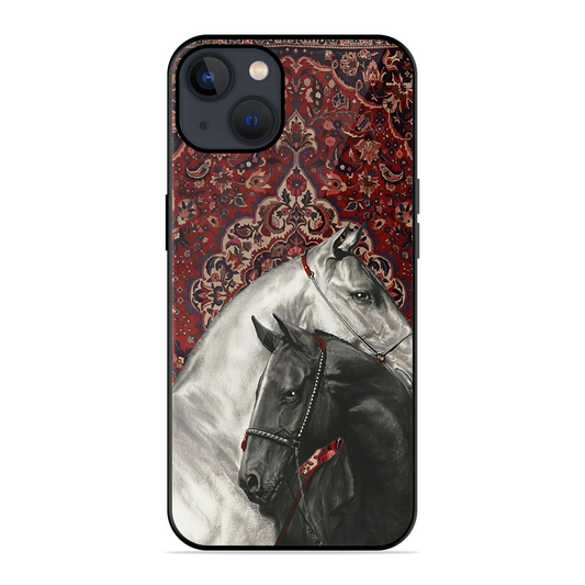 White Black Unicorn Printed Protective Phone Cover for iPhone 13