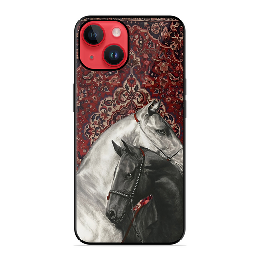 White Black Unicorn Printed Protective Phone Cover for iPhone 14
