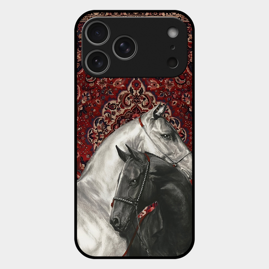 White Black Unicorn Printed Protective Phone Cover for iPhone 17 Pro Max