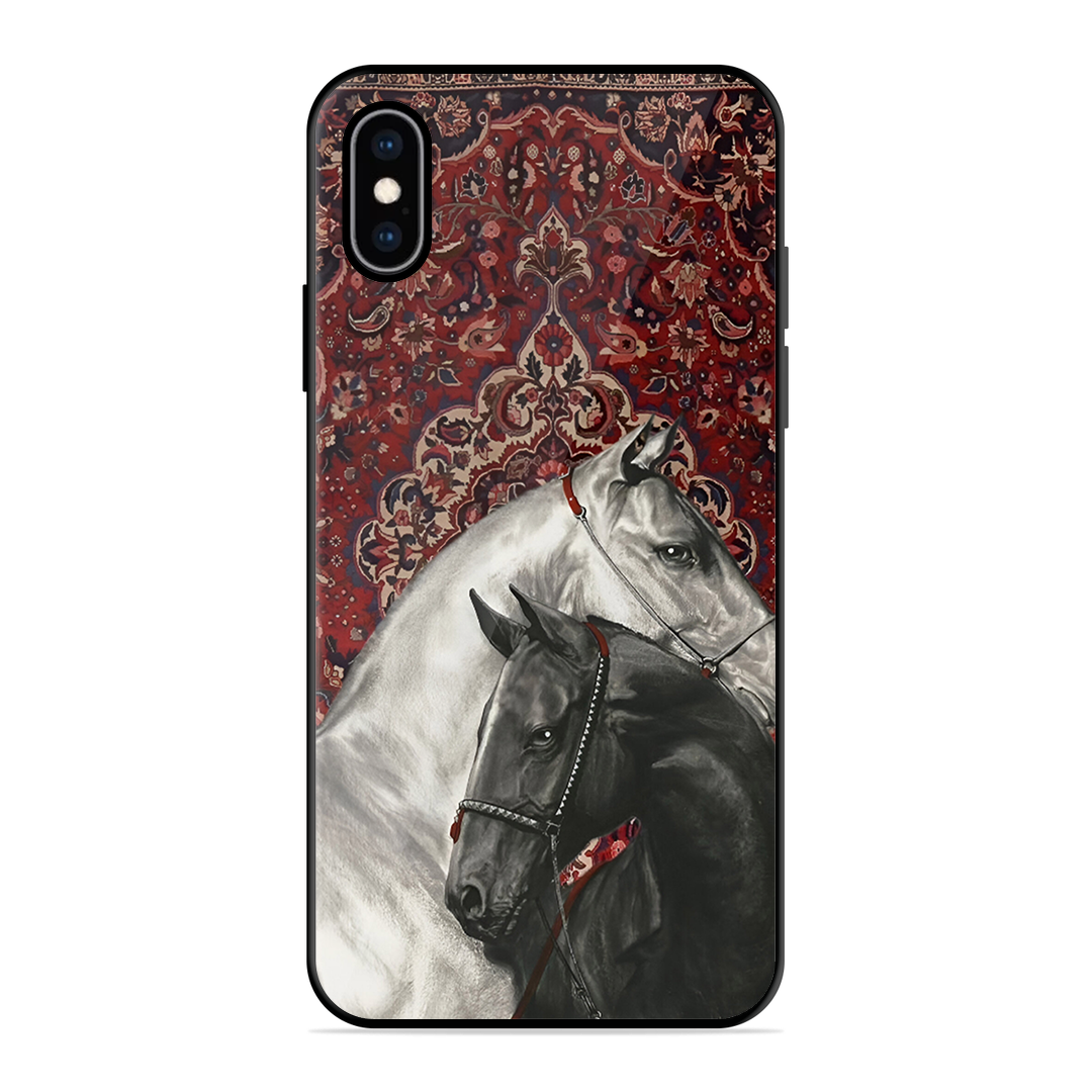 White Black Unicorn Printed Protective Phone Cover for iPhone XS Max