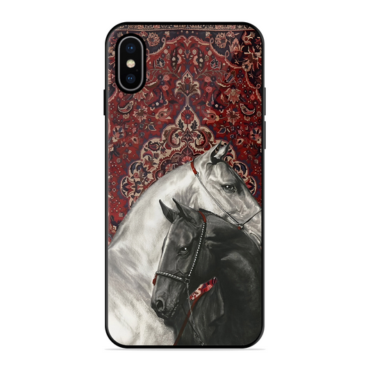 White Black Unicorn Printed Protective Phone Cover for iPhone X