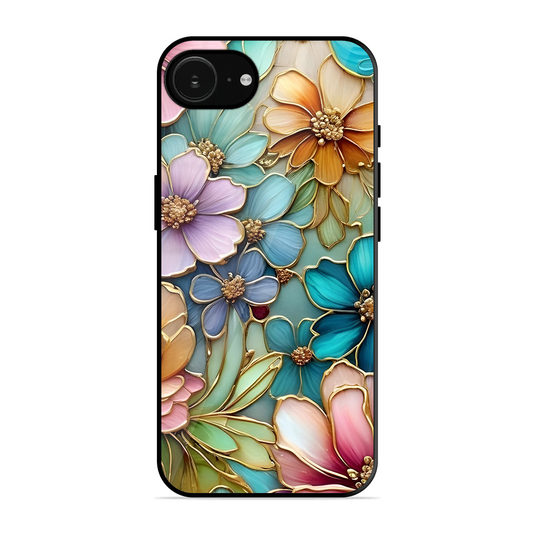 Colorful Flowers Printed Protective Phone Cover for iPhone 16e