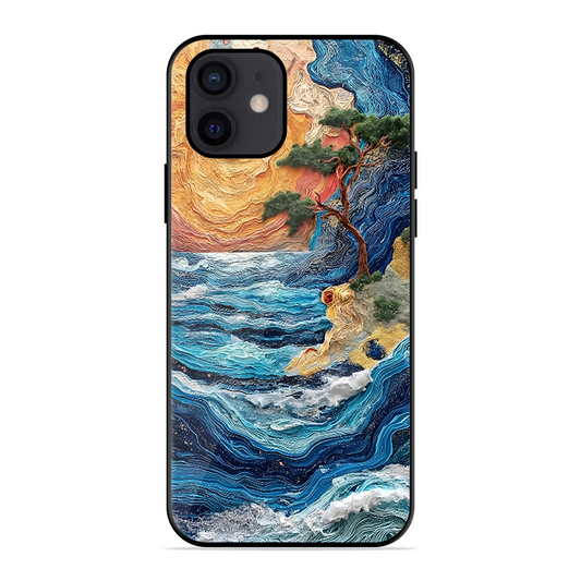 Colorful Painting Printed Protective Phone Cover for iPhone 12