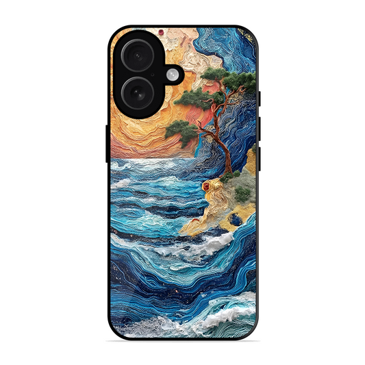 Colorful Painting Printed Protective Phone Cover for iPhone 16 Plus