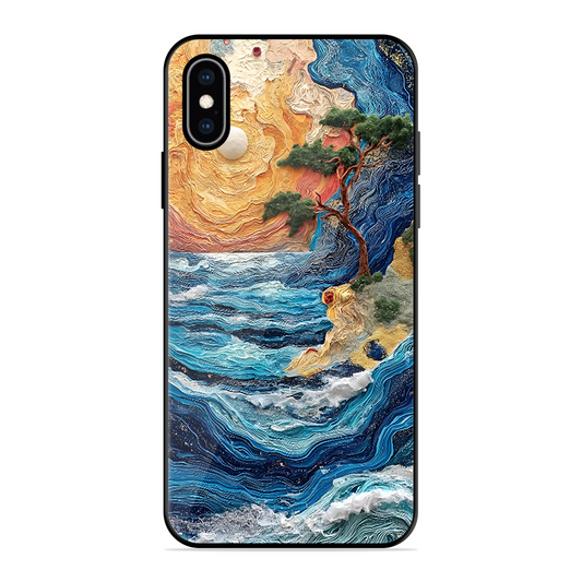 Colorful Painting Printed Protective Phone Cover for iPhone XS